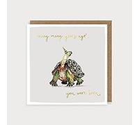 Louise Mulgrew Birthday Tortoise Luxury Gold Foiled Card