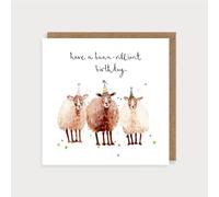 Louise Mulgrew Cute Birthday Card Sheep Lambs Baaa Illustrated Greeting Card