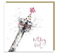 Louise Mulgrew Funny Party Girl Ostrich Birthday Card Illustrated Animal Card