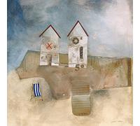 Louise O'Hara "The Deck Chair Canvas Print, Multi-Colour, 40 x 40 cm