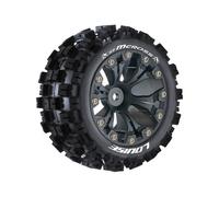 Louise RC ST-Mcross 1/10 Stadium Truck Soft Compound Tyres Black Hex L-T3272SB