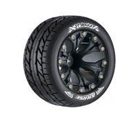 Louise RC ST-Rocket 1/10 Soft Compound Black Stadium Truck Wheels 12mm Hex L-T3208SBH