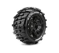 Louise RC X-Champ 1/5 Mounted Tyre Wheel Set 24mm Hex Black L-T3349B