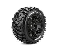 Louise RC X-Mallet 1/5 Mounted Tyre Wheel Set 24mm Hex Black L-T3350B