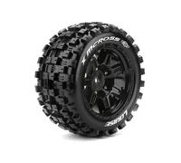 Louise RC X-MCross Black 1/8 Pre-Mounted Tyre Set Arrma Kraton 8S L-T3352BM