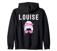Louise Retro Sunglasses Love Cute Matching Best Friends Zip Hoodie