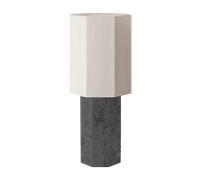 Louise Roe Eight Over Eight Table Lamp Grande Gray Marble/Jute White