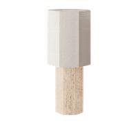 Louise Roe Eight Over Eight Table Lamp Grande Travertine/Jute White