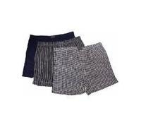 Louise23 3pairs Mens Pattern Design Check Woven Cotton Boxer Shorts Underwear Briefs Pants Size Size 4XL