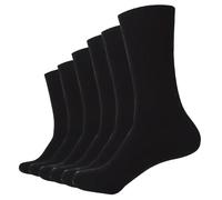 Louise23 Men’s Bamboo Socks 6-11 UK - 12 Pairs Black, Non Elastic Gentle Grip Top, Soft Breathable Anti-Bacterial Socks | Diabetic Friendly Loose Fit Everyday Work Socks