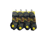 Louise23 Mens 12 Pairs Ultimate Outdoor Work Trainer Socks Builders Summer Running Cycling Reinforced Heel & Toe 12 Pairs