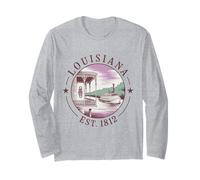 Louisiana Boho State 1812 Shirt Riverfront Jazz Steamboat Long Sleeve T-Shirt