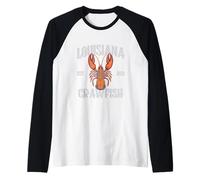 Louisiana Crawfish Cajun Lobster Vintage Cuisine Lovers Raglan Baseball Tee