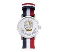 Louisiana Flag Casual Nylon Braided Strap Watch Unisex Non-Scale Wristwatch Easy Read Analog Watches