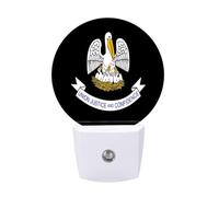 Louisiana Flag Funny Night Light Plug in Wall Auto Sensor LED Nightlight for Hallway Bedroom Kitchen Stair