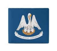 Louisiana Flag Funny Wallets Slim Soft Front Pockets Bifold Wallet with ID Credit Card Holder