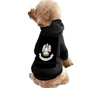 Louisiana Flag Warm Dog Hooded Sweatshirt with Hat Soft Pet Pullover Clothes for Small Medium Large Pets