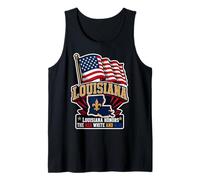 Louisiana Honors The Red White and Blue Tank Top