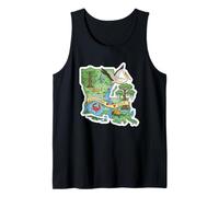 Louisiana Love Map Art with Southern Charm and Pride Tank Top