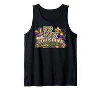 Louisiana Mardi Gras Alligator Carnival Design Graphic Tank Top