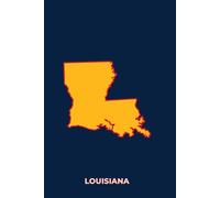 LOUISIANA NAVY AND GOLD - Premium Lined Journal | 6" x 9" | Soft Cover | 120+ Pages - Bold State-Inspired Design: A High-Quality State Notebook - Ideal for School, Work, or Everyday Notes