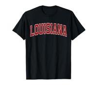 Louisiana Red Vintage Style Retro Text T-Shirt