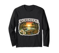 Louisiana Souvenir Vacation Memorabilia Badge State Visitor Long Sleeve T-Shirt