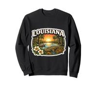 Louisiana Souvenir Vacation Memorabilia Badge State Visitor Sweatshirt