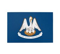 Louisiana State Flag Adult Wooden Jigsaw Puzzle 1000 Pieces for The Perfect Visual Feast! 1000pcs