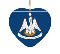 Louisiana State Flag Christmas Ornament, Christmas Tree Decorations, Holiday Decor And Xmas Gifts Ideas