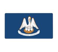 Louisiana State Flag Extra Large Rubber Mouse pad 16x29.5in, Strong Adhesion, Durable, Suitable for a Wide Range of Occasions
