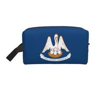 Louisiana State Flag Large Capacity Toiletry Bag, Lightweight Travel Wash Bag with Padding, for Men Women