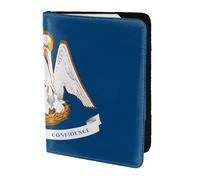 Louisiana State Flag Passport Holder5.5 in - Genuine leather, unisex - Folding passport holder