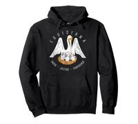 Louisiana State Flag Pelican Union Justice Confidence Pullover Hoodie