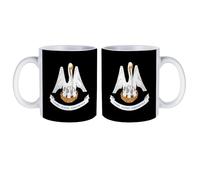 Louisiana State Flag Personalised Coffee Cup Ceramic Mug with Handle 11oz Customised Gifts 1Pcs