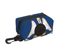 Louisiana State Flag print Dog Poop Bag Holder Doggie Waste Bag Dispenser Small Doggy Zipper Pouch with Carabiner Clip