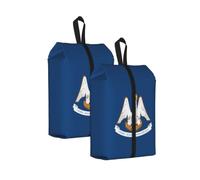 Louisiana State Flag Print Durable Travel Shoe Bags for Storage and Packing, Water-Proof Shoe Bag with Smooth Zipper