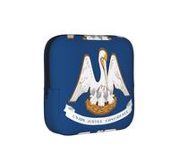 Louisiana State Flag Print Multifunctional Storage Bag Pad Bag Skin-Friendly Period Pouch Reusable Tampon Bag for Female