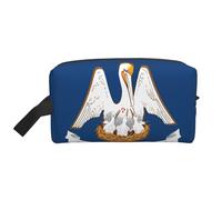 Louisiana State Flag Print Travel Toiletry Bag,Makeup Bag,Cosmetic Bag,Hanging Tolietry Bag for Women Men,Gym Daily