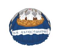 Louisiana State Flag Reusable Shower Cap for Women, Double Waterproof Layers Bath Hat, Hair Treatment Essentials