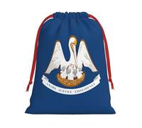 Louisiana State Flag Super Soft Velvet Christmas Storage Bag Festival Promotion Annual Celebration and Daily Use