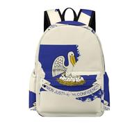 Louisiana State Logo Casual Travel Backpack for Men Women 16.5 Inch Oxford Cloth Lightweight Basic Daypack