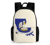 Louisiana State Logo Casual Travel Backpack for Men Women 16 Inch Lightweight Basic Daypack with Pocket