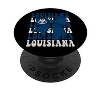 Louisiana US State Coquette Bow Flag PopSockets Adhesive PopGrip