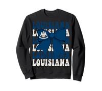 Louisiana US State Coquette Bow Flag Sweatshirt