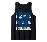 Louisiana US State Coquette Bow Flag Tank Top
