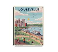 Louisville Kentucky USA Travel Tin Sign Vintage Metal Pub Club Cafe Bar Home Wall Art Decoration Poster Retro 12x16inch(30x40cm)
