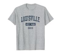 Louisville Ohio OH Vintage Sports Established Navy Design T-Shirt
