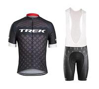 louizumify Cycling Jersey Men's Short Sleeve Suit 3D Padded,3 Pockets,Reflective,Quick Dry,Breathable