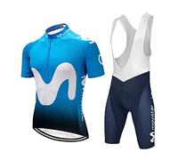 louizumify Cycling Jersey Men's Short Sleeve Suit 3D Padded,3 Pockets,Reflective,Quick Dry,Breathable